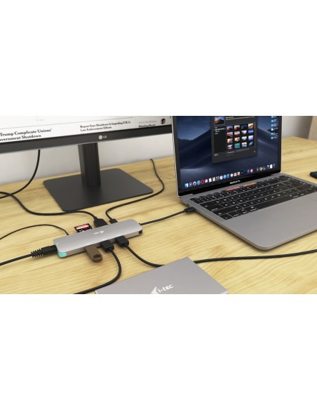 Metal USB-C Nano Docking Station 4K HDMI LAN + Power Delivery 100 W