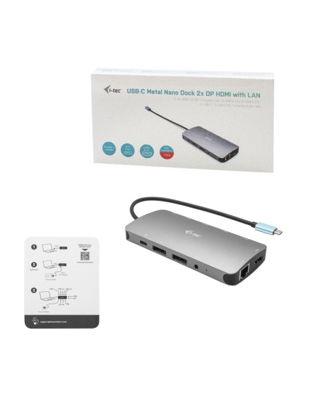 Metal USB-C Nano 3x Display Docking Station + Power Delivery 100 W