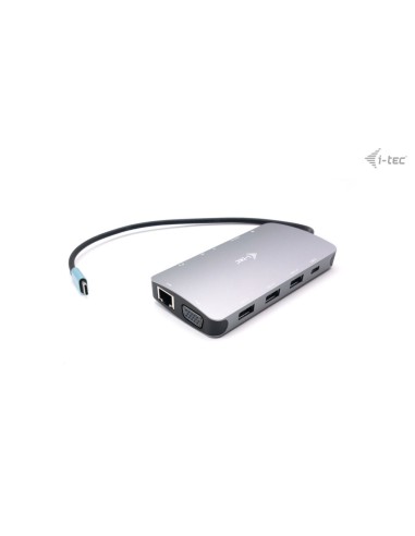 Metal USB-C Travel Nano Dock HDMI/VGA with LAN + Power Delivery 100 W