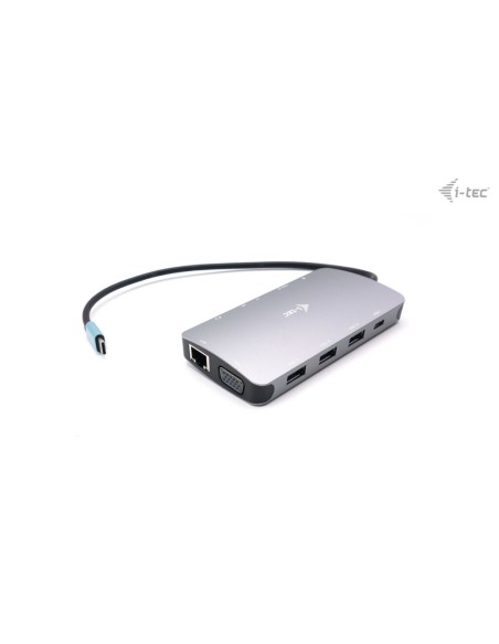 Metal USB-C Travel Nano Dock HDMI/VGA with LAN + Power Delivery 100 W