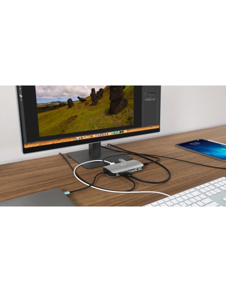 Metal USB-C Travel Nano Dock HDMI/VGA with LAN + Power Delivery 100 W