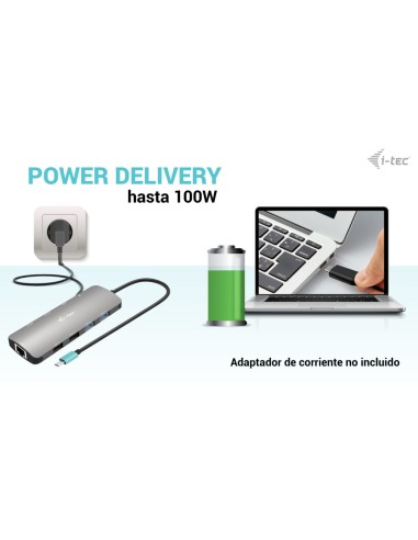 USB-C Metal Nano 2x Display Docking Station + Power Delivery 100 W
