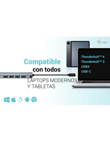 USB-C Metal Nano 2x Display Docking Station + Power Delivery 100 W