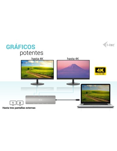 USB-C Metal Nano 2x Display Docking Station + Power Delivery 100 W