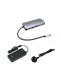 USB-C Metal Nano Dock HDMI/VGA with LAN + Charger 112W
