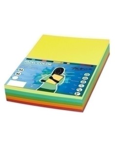 PAQUETE A4 100H 80G 5 COLORES INTENSOS SURTIDOS FABRISA