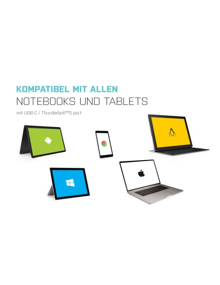 Metal USB-C Nano Dock HDMI/VGA with LAN + Universal Charger 77 W