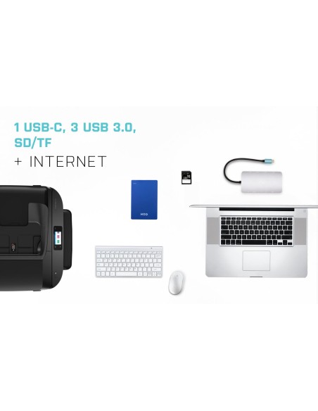 Metal USB-C Nano Dock HDMI/VGA with LAN + Universal Charger 77 W