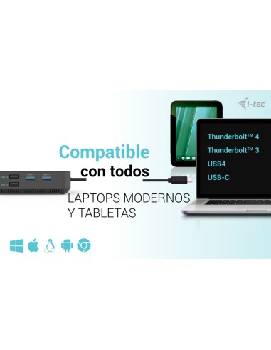 USB-C HDMI Dual DP Docking Station with Power Delivery 100 W