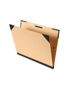 Carpeta de dibujo 32x45cm con cierre de gomas color marron claro canson