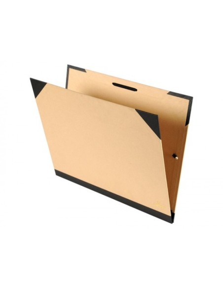 Carpeta de dibujo 32x45cm con cierre de gomas color marron claro canson