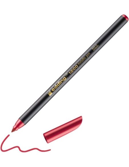 C 10 rotulador edding 1200 metalico rojo 72 punta redonda 1 3mm