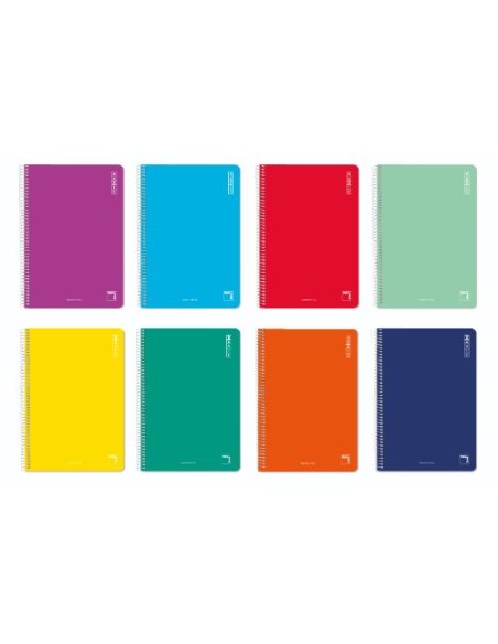 CUADERNO ESPIRAL SERIE BASIC TAPA CARTONCILLO 60 GRS. FOLIO (215X310MM.) 80 HOJAS PAUTADO 2,5 CON MARGEN PACSA 16440