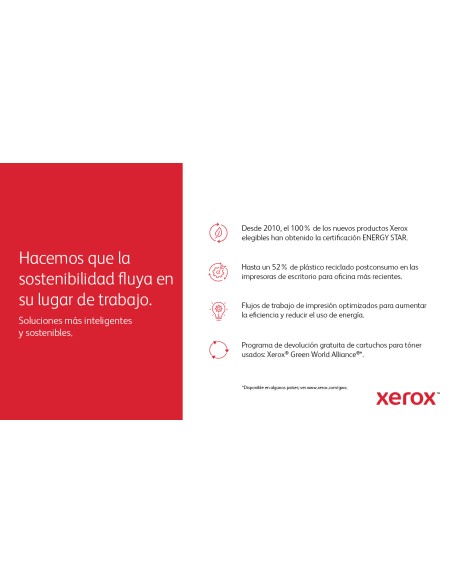 VersaLink C625 A4 50 ppm Copia/impresión/escaneado/fax a doble cara PS3 PCL5e/6 2 bandejas 650 hojas