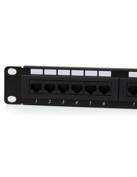 Panel de Parcheo 1U Cat6 110 con 24 Puertos para Montaje en Rack
