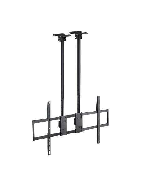 Soporte de Techo Extensible con doble mástil para Pantallas 60-120", Negro