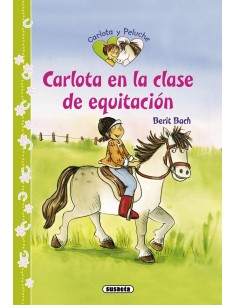 Carlota en la clase de equitacion