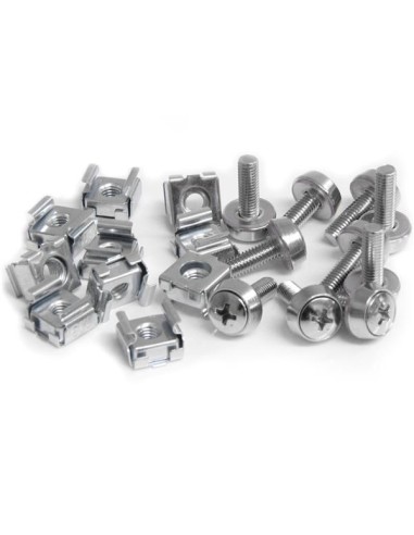 Paquete de 50 Tornillos y Tuercas Enjauladas Cage Nuts M5 para Rack Armario Servidores