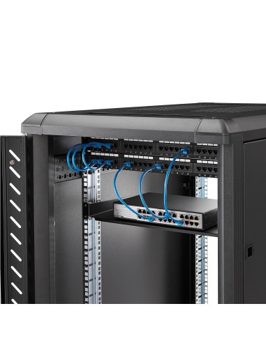 Bandeja Estante de 1U para Armario Rack de Servidores - de 10 Pulgadas (254mm) de Profundidad - en Acero de Servicio Pesado - c