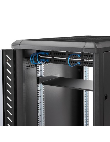 Bandeja Estante de 1U para Armario Rack de Servidores - de 10 Pulgadas (254mm) de Profundidad - en Acero de Servicio Pesado - c