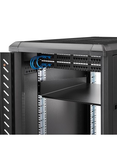 Estante Bandeja 2U 22in (558,8mm) de Profundidad Fija para Armario Rack Universal de Servidores - de Acero de Servicio Pesado -