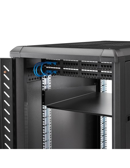 Estante Bandeja 2U 22in (558,8mm) de Profundidad Fija para Armario Rack Universal de Servidores - de Acero de Servicio Pesado -