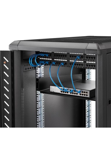 Estante Bandeja 2U 22in (558,8mm) de Profundidad Fija para Armario Rack Universal de Servidores - de Acero de Servicio Pesado -