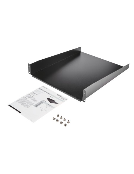 Estante Bandeja 2U 22in (558,8mm) de Profundidad Fija para Armario Rack Universal de Servidores - de Acero de Servicio Pesado -