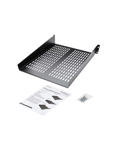 Estante Bandeja Ventilado para Armario Rack Universal Servidores 2U 22in Profundidad Fija - 22kg