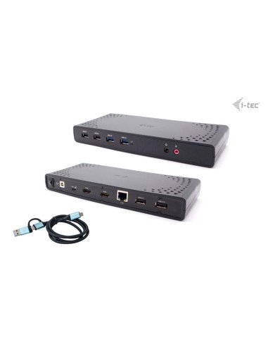 USB 3.0 / USB-C / Thunderbolt Dual Display Docking Station + Power Delivery 100W