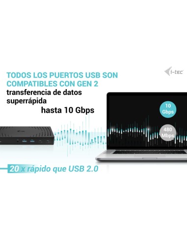USB 3.0 / USB-C / Thunderbolt, 3x 4K Docking Station Gen 2 + Power Delivery 100W