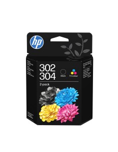 Paquete combinado de 2 cartuchos de tinta negra/tricolor 302/304
