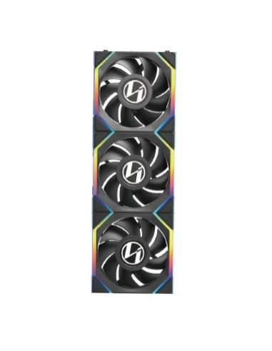 12SLLCD1W3B Carcasa del ordenador Ventilador 12 cm Negro 3 pieza(s)