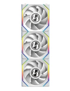 12SLLCD1W3W Carcasa del ordenador Ventilador 12 cm Blanco 3 pieza(s)
