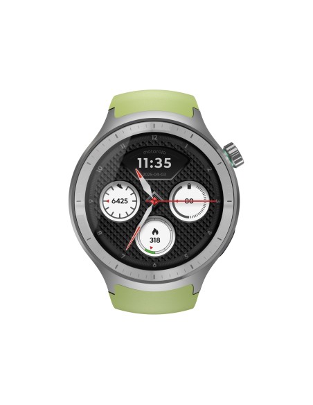 Moto Watch 3,63 cm (1.43") OLED 47 mm Digital Pantalla táctil Plata GPS (satélite)
