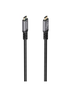Cable USB 3.2 Gen2x2 Aluminio 20Gbps 8K@30Hz 5A 100W E-Mark, Tipo USB-C/M-USB-C/M, Negro, 3.0m