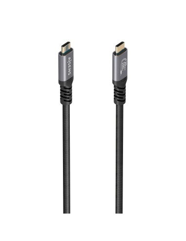 Cable USB 3.2 Gen2x2 Aluminio 20Gbps 8K@30Hz 5A 100W E-Mark, Tipo USB-C/M-USB-C/M, Negro, 3.0m