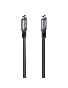 Cable USB 3.2 Gen2 Aluminio 10Gbps 8K@30Hz 5A 100W E-Mark, Tipo USB-C/M-USB-C/M, Negro, 4.0m
