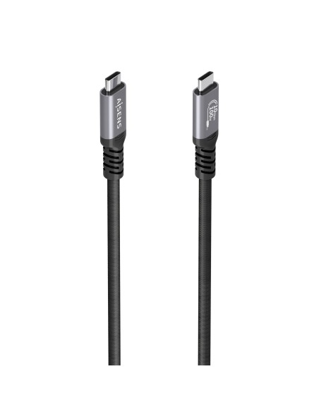 Cable USB 3.2 Gen2 Aluminio 10Gbps 8K@30Hz 5A 100W E-Mark, Tipo USB-C/M-USB-C/M, Negro, 5.0m