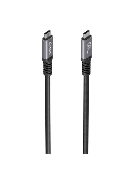 Cable USB 3.2 Gen1 Aluminio 5Gbps 4K@60Hz 3A 60W E-Mark, Tipo USB-C/M-USB-C/M, Negro, 7.0M