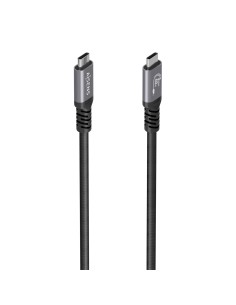 Cable USB 3.2 Gen1 Aluminio 5Gbps 4K@60Hz 3A 60W E-Mark, Tipo USB-C/M-USB-C/M, Negro, 10M