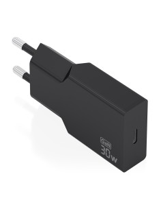 Cargador Ultra Delgado GaN 30W, 1xUSB-C PD3.0, Negro