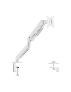 Soporte de Mesa Eco Contrapeso Giratorio e Inclinable para Monitor/TV 9kg (3 PIVOTES, 1 BRAZO) de 17-32, Blanco