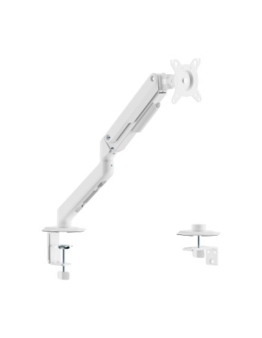 Soporte de Mesa Eco Contrapeso Giratorio e Inclinable para Monitor/TV 9kg (3 PIVOTES, 1 BRAZO) de 17-32, Blanco