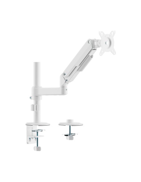 Soporte de Mesa Eco Contrapeso Giratorio e Inclinable para Monitor/TV 9kg (3 PIVOTES, 1 BRAZO) de 17-32, Blanco