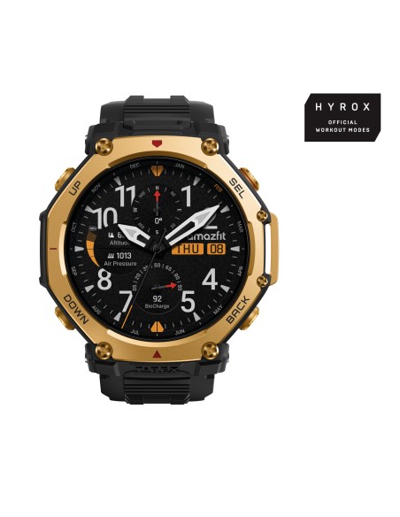 T-Rex 3 Pro 3,81 cm (1.5") AMOLED 48 mm Digital 480 x 480 Pixeles Pantalla táctil Oro Wifi GPS (satélite)