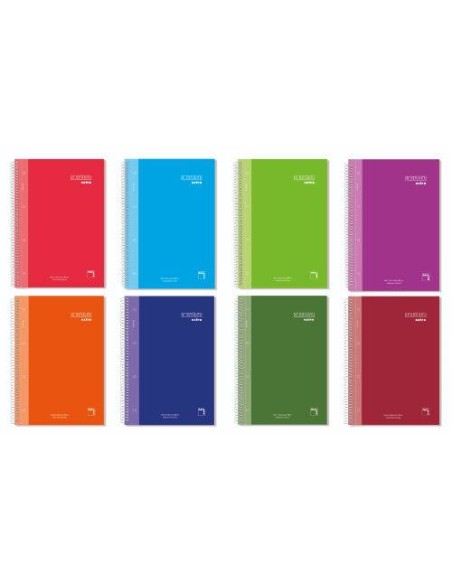 CUADERNO SERIE PREMIUM EXTRA TAPA EXTRA DURA 90 GRS. A-4 (210X297MM.) MICROPERFORADO 120 HOJAS CUADRÍCULA 5X5 + GRECA SURTIDO PA