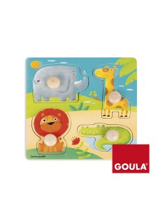  ANIMALES SELVA PUZZLE 4 PIEZAS 