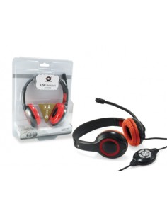 CCHATSTARU2R auricular y casco Auriculares Alámbrico Diadema Llamadas/Música USB tipo A Rojo