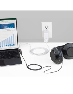 Adaptador de Audio y Carga USB-C - Adaptador de Audio USB Tipo C con USB-C para Auriculares con Micrófono y Pass Through de 60W 2